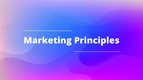 Principles of MARKETING .